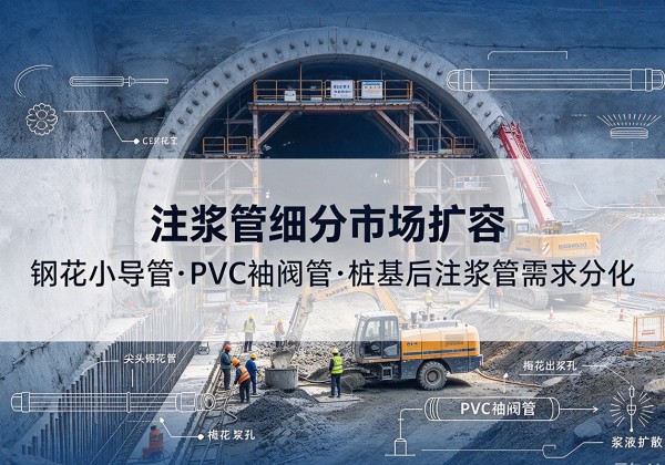 威远注浆管细分市场扩容，隧道钢花小导管、PVC 袖阀管、桩基后注浆管需求分化